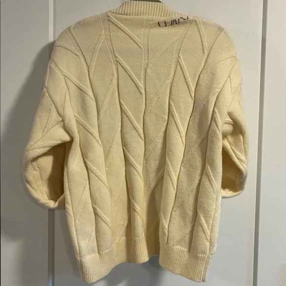 Dreamers Cream Cardigan with Colorful Buttons - Picture 5 of 15